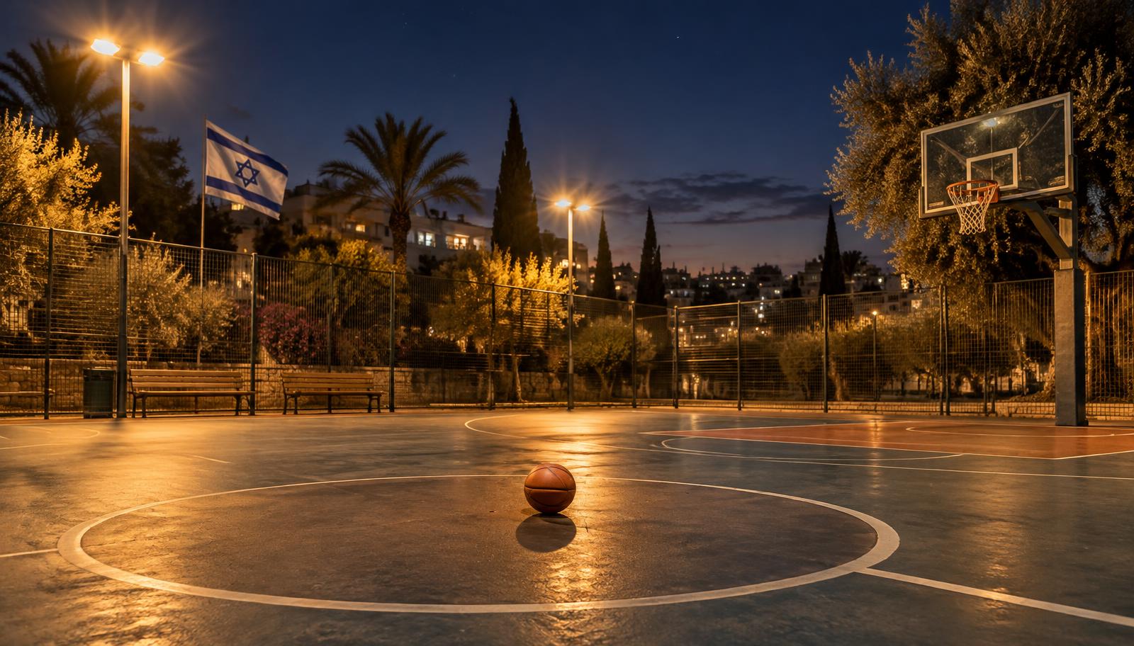 מגרש כדורסל במוצאי שבת ברעננה